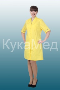 Халат медицинский женский № 46 тк. т/с (желтый)